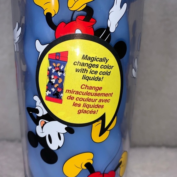 Disney Sippy cup Mickey Mouse Magical changeing color 10" with carrying handle - Picture 4 of 10